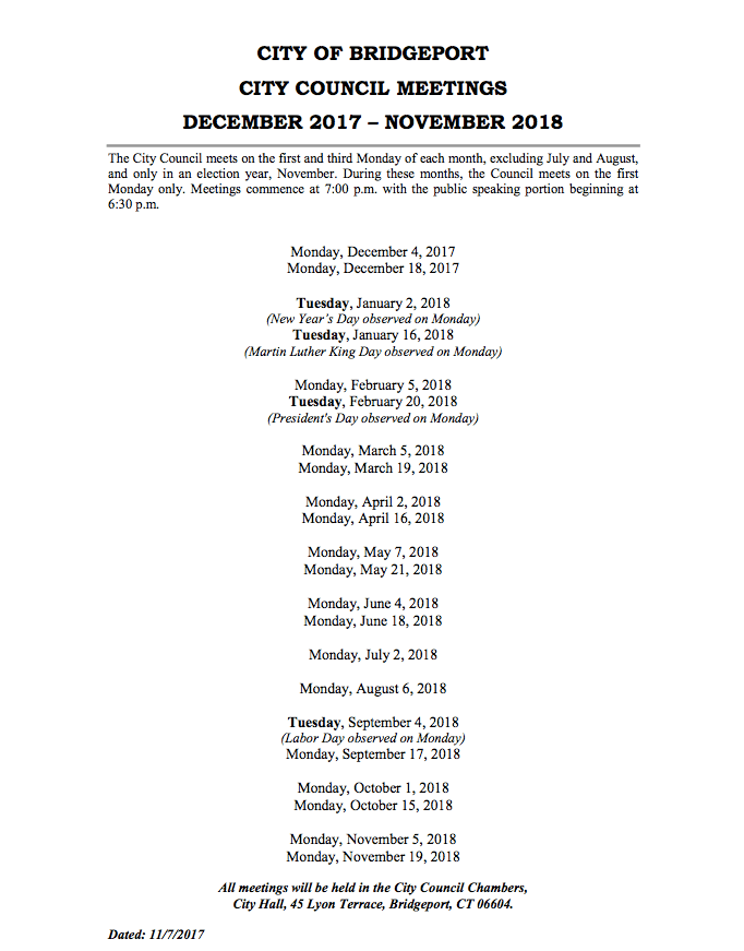 Council Meetings 17-18